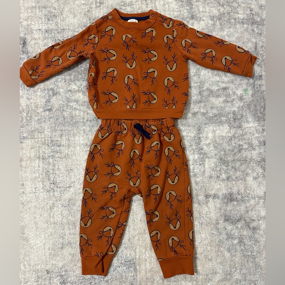 Toddler reindeer sweat outfit